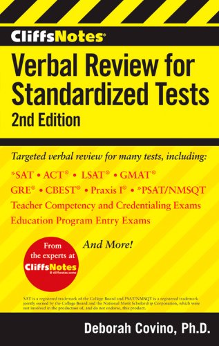 Beispielbild fr Verbal Review for Standardized Tests zum Verkauf von Better World Books