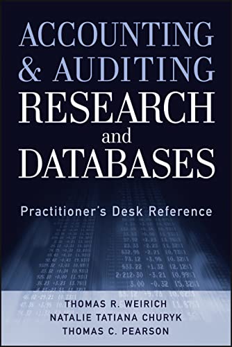 Beispielbild fr Accounting and Auditing Research and Databases : Practitioner's Desk Reference zum Verkauf von Better World Books