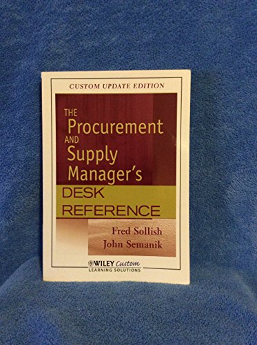 Stock image for The Procurement and Supply Manager's Desk Reference Custom Update Edition 2012 for sale by SecondSale