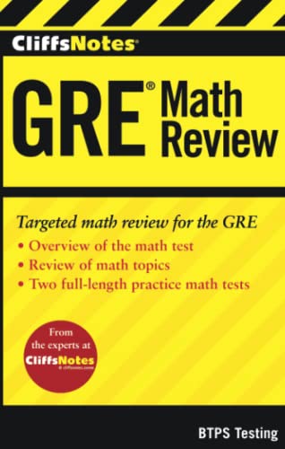Beispielbild fr CliffsNotes GRE Math Review zum Verkauf von Revaluation Books