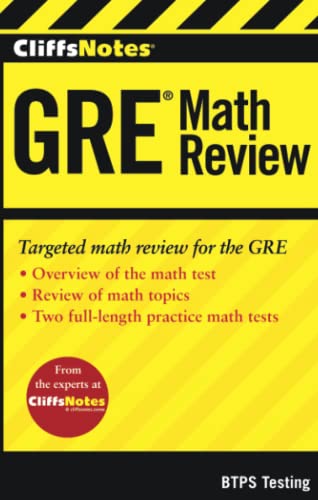 Stock image for CliffsNotes GRE Math Review for sale by Revaluation Books