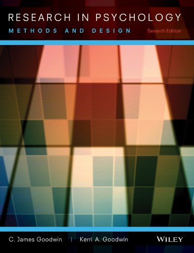 Stock image for Research In Psychology: Methods and Design for sale by BooksRun