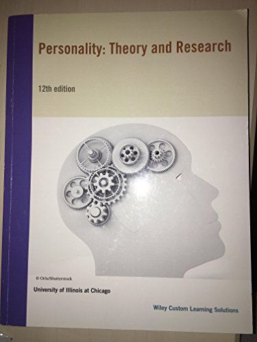 Imagen de archivo de Personality: Theory and Research a la venta por Bookmonger.Ltd