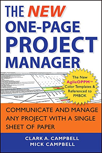 Stock image for The New One-Page Project Manager: Communicate and Manage Any Project With A Single Sheet of Paper for sale by SecondSale
