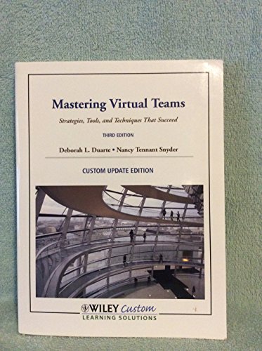 Beispielbild fr Mastering Virtual Teams: Strategies, Tools and Techniques That Succeed zum Verkauf von ThriftBooks-Atlanta