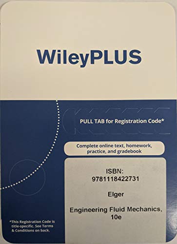 Beispielbild fr Engineering Fluid Mechanics, 10th Edition WileyPlus Standalone Access Card zum Verkauf von A Team Books