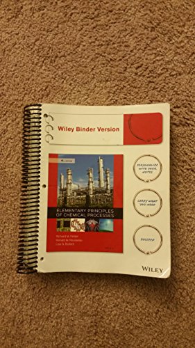 Stock image for Elementary Principles of Chemical Processes, Binder Ready Version for sale by BooksRun
