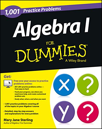 Imagen de archivo de Algebra I: 1,001 Practice Problems For Dummies (+ Free Online Practice) a la venta por ZBK Books