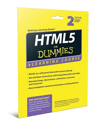 HTML5 For Dummies eLearning Course Access Code Card (6 Month Subscription) (9781118457375) by Boumphrey, Frank
