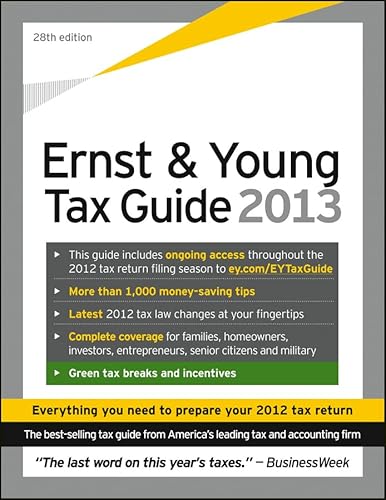 Imagen de archivo de Ernst and Young Tax Guide 2013 a la venta por Better World Books