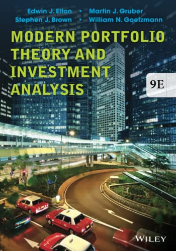 Stock image for Modern Portfolio Theory and Investment Analysis for sale by Better World Books Ltd