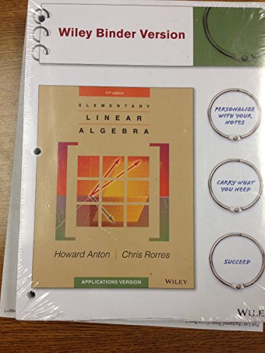 Beispielbild fr Elementary Linear Algebra: Applications Version zum Verkauf von BooksRun