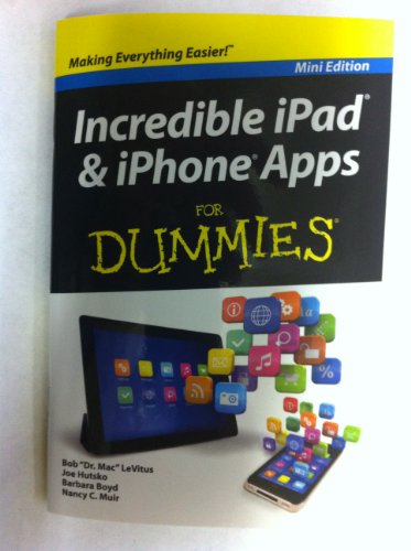 Beispielbild fr Incredible Ipad and Iphone Apps for Dummies zum Verkauf von Better World Books