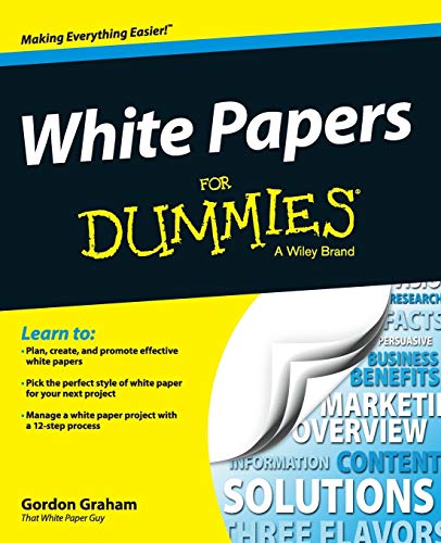 Imagen de archivo de White Papers for Dummies a la venta por Zoom Books Company