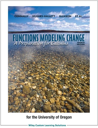 9781118502655: Functions Modeling Change: A Preparation for Calculus, 4th Editions