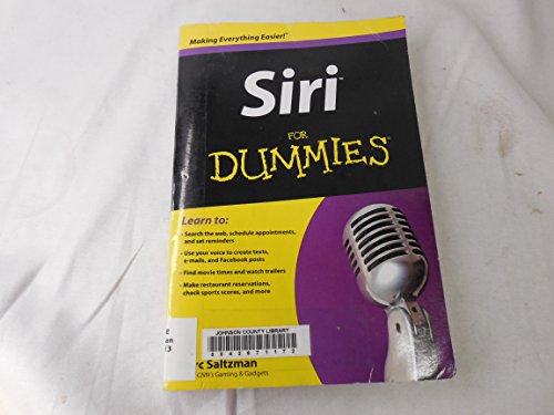 Stock image for Siri For Dummies for sale by SecondSale
