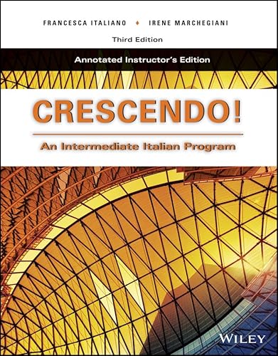 Stock image for Instructors Edition of Crescendo: An Intermediate Italian Program for sale by Sugarhouse Book Works, LLC