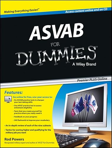 9781118525531: ASVAB For Dummies, Premier Plus (with Free Online Practice Tests)