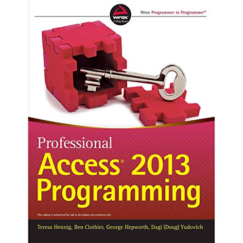 Imagen de archivo de Professional Access 2013 Programming a la venta por Better World Books