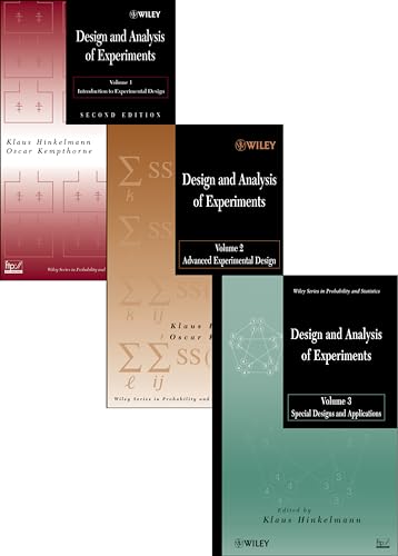 Stock image for Design and Analysis of Experiments, 3 Volume Set: Three Volume Set for sale by PAPER CAVALIER US