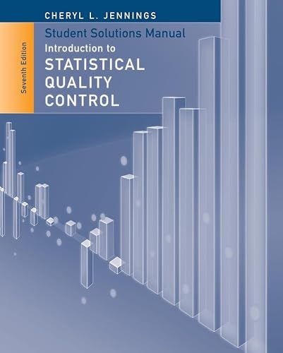 Imagen de archivo de Student Solutions Manual to accompany Introduction to Statistical Quality Control, 7e a la venta por HPB-Red