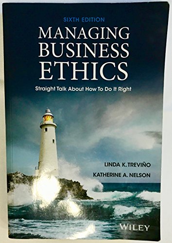 Stock image for Managing Business Ethics: Straight Talk about How to Do It Right for sale by Pangea
