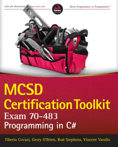 Beispielbild fr MCSD Certification Toolkit (Exam 70-483): Programming in C# (Wrox Programmer to Programmer) zum Verkauf von AwesomeBooks