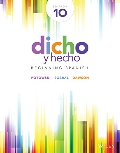 Beispielbild fr Dicho y hecho: Beginning Spanish (Spanish Edition) - Standalone book zum Verkauf von BooksRun