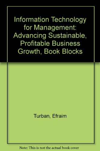 9781118622292: Information Technology for Management: Advancing Sustainable, Profitable Business Growth, 9e Book Blocks