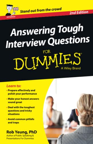 Imagen de archivo de Answering Tough Interview Questions For Dummies - UK a la venta por SecondSale