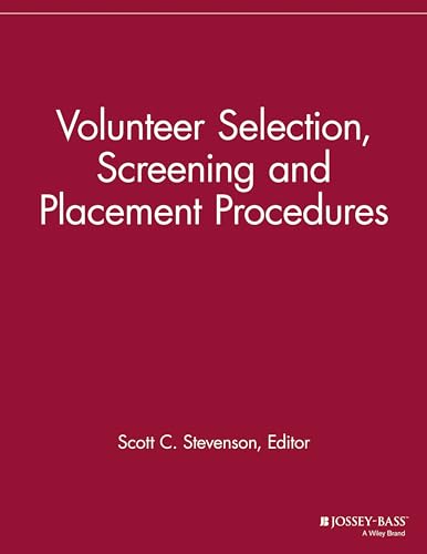 Imagen de archivo de Volunteer Selection, Screening and Placement Procedures a la venta por Blackwell's