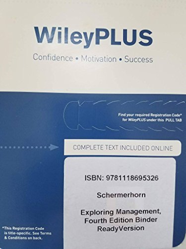 9781118695326: Exploring Management, Fourth Edition WileyPLUS Card