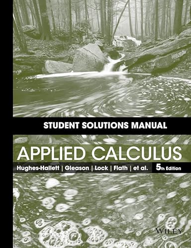 Imagen de archivo de Student Solutions Manual to accompany Applied Calculus, 5e a la venta por SecondSale