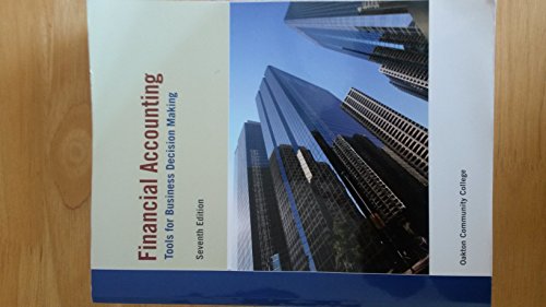 Imagen de archivo de Financial Accounting: Tools for Decision Making a la venta por Better World Books