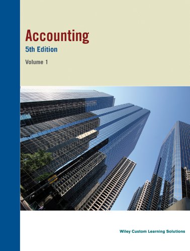 9781118728758: Accouting 5th Edition Volume 1