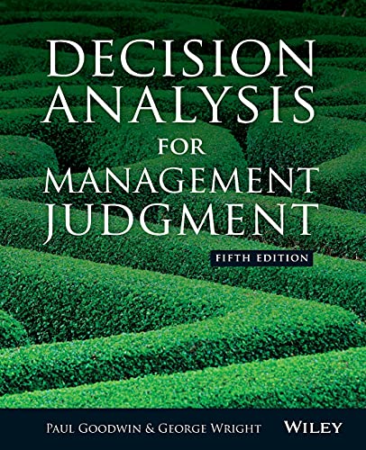 Imagen de archivo de Decision Analysis for Management Judgment a la venta por HPB-Red