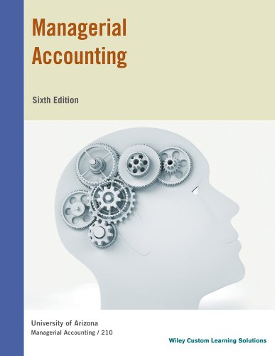 Beispielbild fr University of Arizona Managerial Accounting 210 zum Verkauf von Bookmans