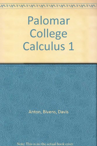 Stock image for Palomar College Calculus 1 for sale by Hawking Books