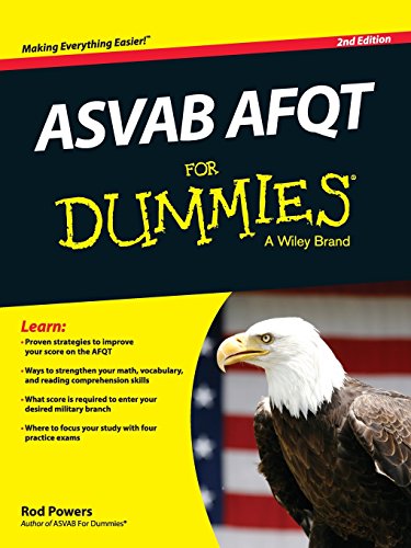 Stock image for ASVAB AFQT for Dummies for sale by Better World Books