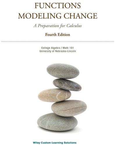 Beispielbild fr Functions Modeling Change: A Preparation for Calculus (4th Edition) zum Verkauf von Better World Books