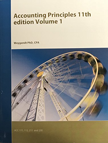 Imagen de archivo de Accounting Principles 11th Edition Volume 1 a la venta por BooksRun