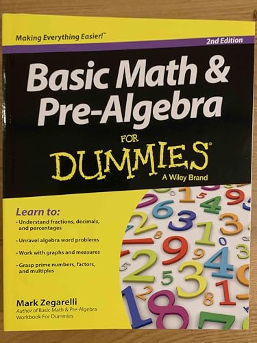 Beispielbild fr Basic Math and Pre-Algebra For Dummies zum Verkauf von Wonder Book