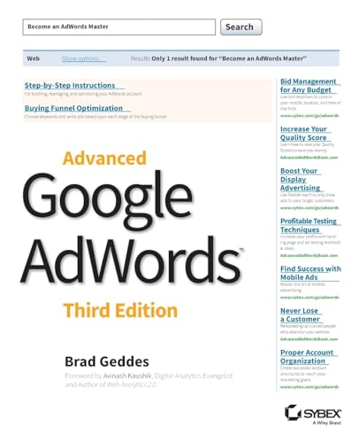 Beispielbild fr Advanced Google Adwords zum Verkauf von Better World Books