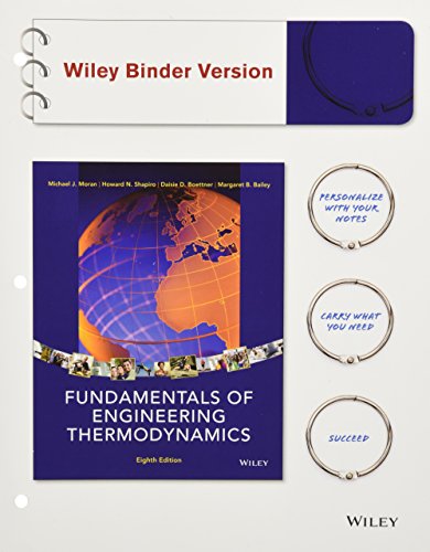 Imagen de archivo de Fundamentals of Engineering Thermodynamics, Binder Ready Version a la venta por SecondSale