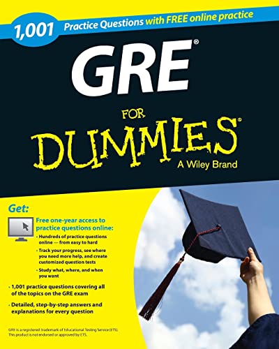 Beispielbild fr GRE 1,001 Practice Questions For Dummies: 1,001 Practice Questions For Dummies zum Verkauf von Open Books