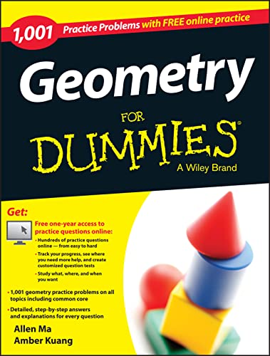 Beispielbild fr Geometry: 1,001 Practice Problems for Dummies (+ Free Online Practice) zum Verkauf von Buchpark