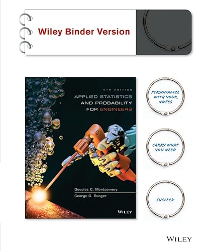 Stock image for Applied Statistics and Probability for Engineers 6e Binder Ready Version + WileyPLUS Registration Card for sale by GoldBooks