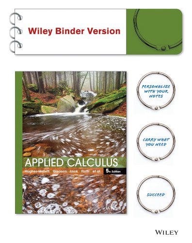 Imagen de archivo de Applied Calculus 5E WileyPLUS with Loose-Leaf Print Companion with WileyPLUS Card Set (Wiley Plus Products) a la venta por SecondSale