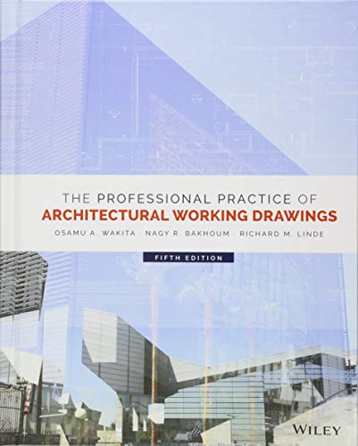 Imagen de archivo de The Professional Practice of Architectural Working Drawings a la venta por BooksRun