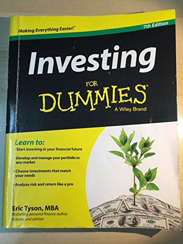 Imagen de archivo de Investing for Dummies a la venta por Better World Books
